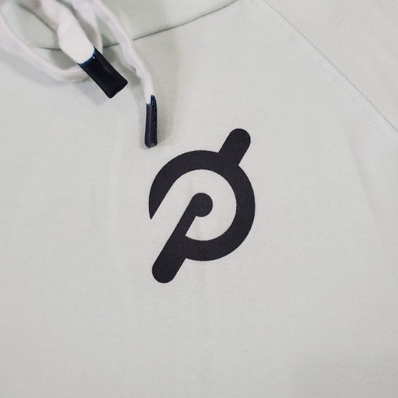 Peloton Cowl Neck Pullover Sweatshirt Womens Small Legacy Mint Green Side Slits - Picture 7 of 13